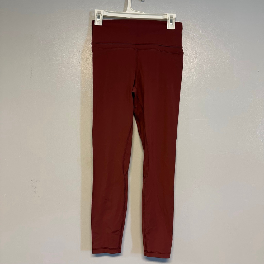 CRZ YOGA Red Leggings women's Size 4/6 athletic wear super soft loungewear